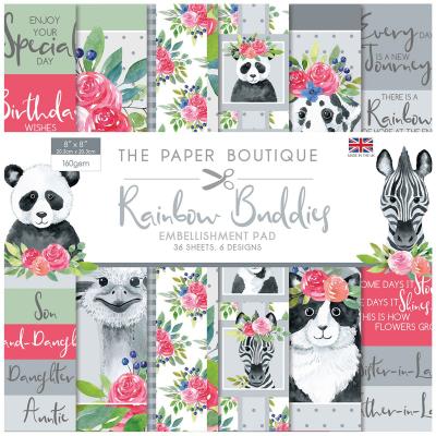 The Paper Boutique Rainbow Buddies Designpapier - Embellishment Pad